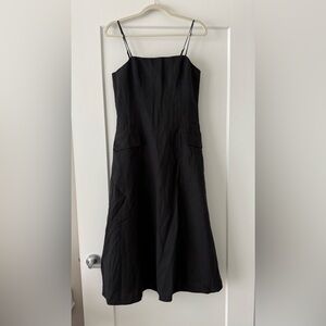 Endless Rose Linen A-Line Midi Dress